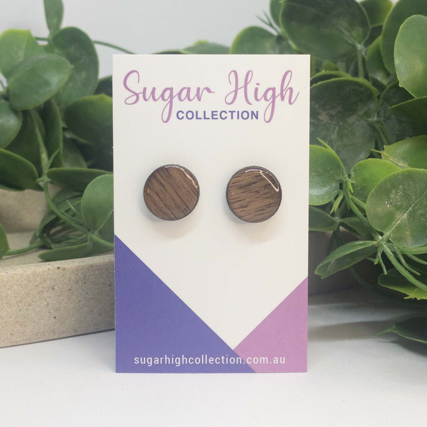 Natural | Wooden Stud Earrings