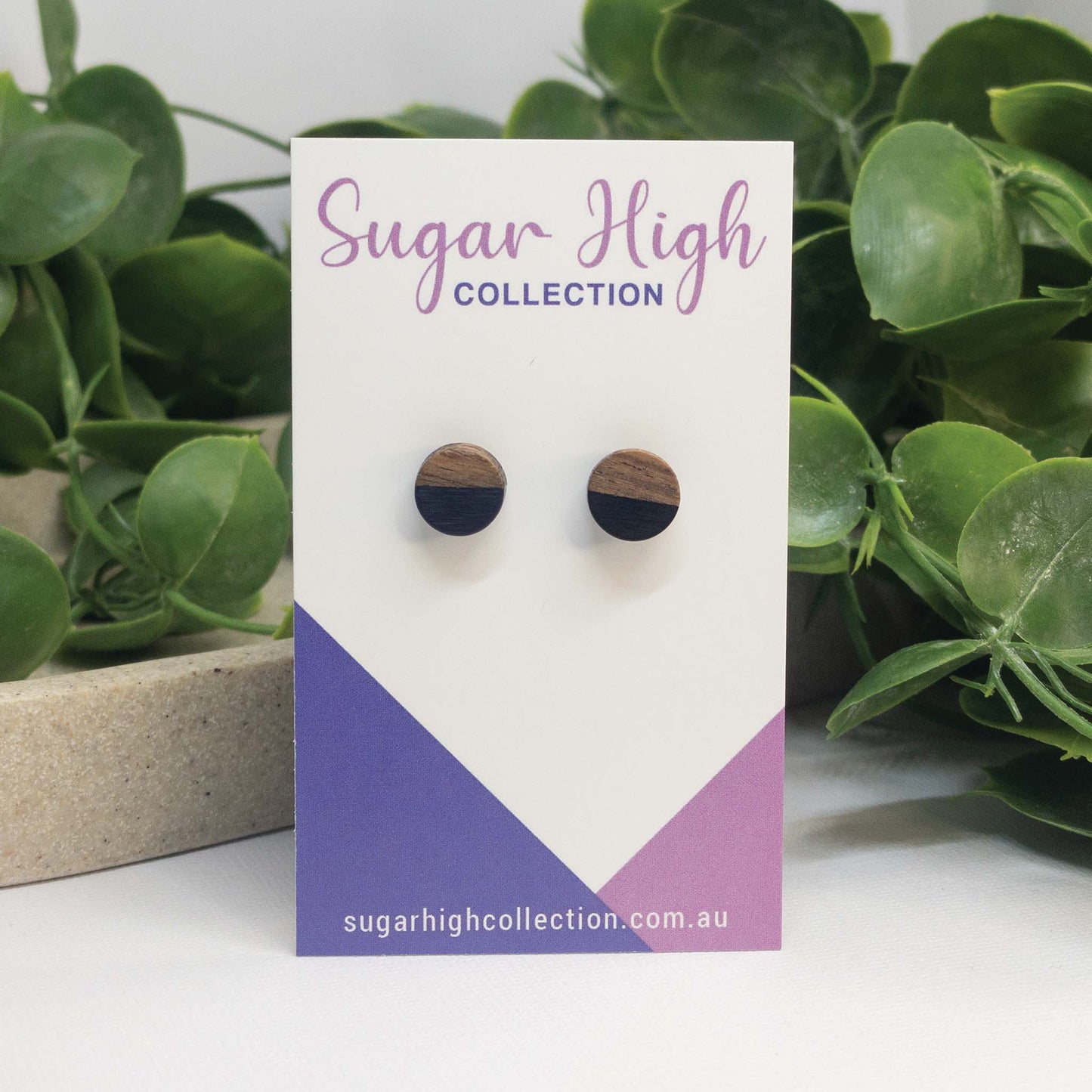 Wooden Stud Earrings
