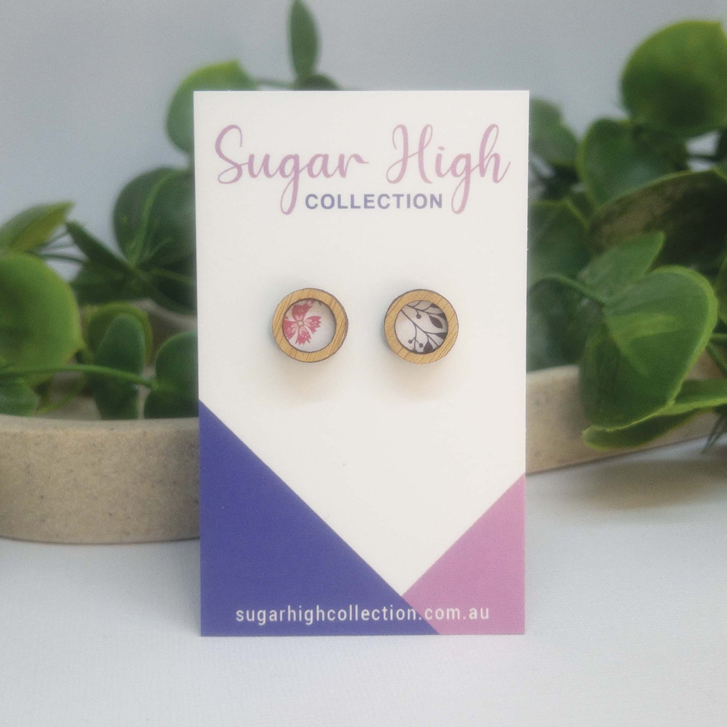 Secret Garden | Wooden Statement Stud Earrings
