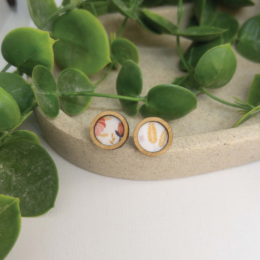 Secret Garden | Wooden Statement Stud Earrings