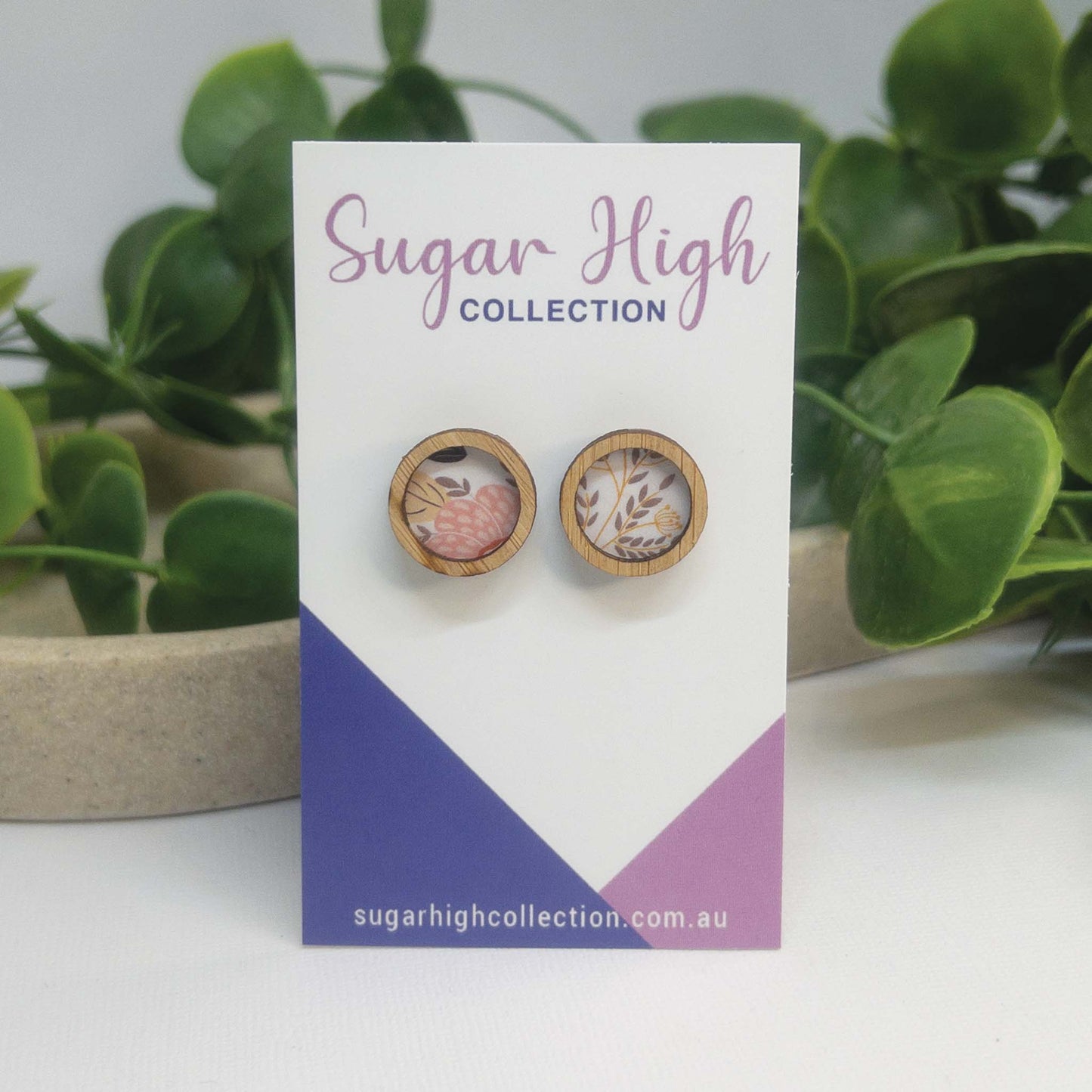 Secret Garden | Wooden Statement Stud Earrings