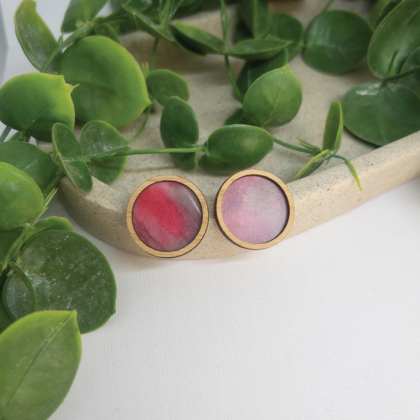 Stolen Kisses | Wooden Statement Stud Earrings