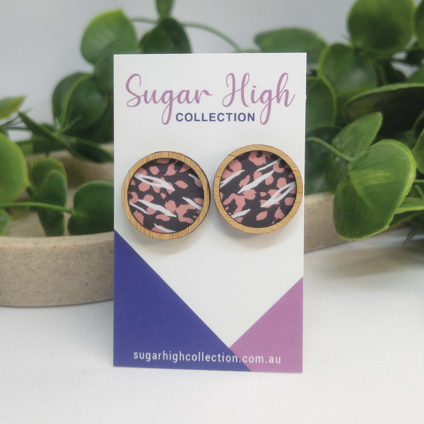Wild & Free |  Wooden Statement Stud Earrings