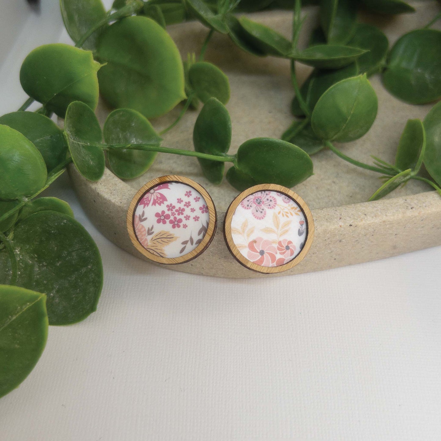 Secret Garden | Wooden Statement Stud Earrings