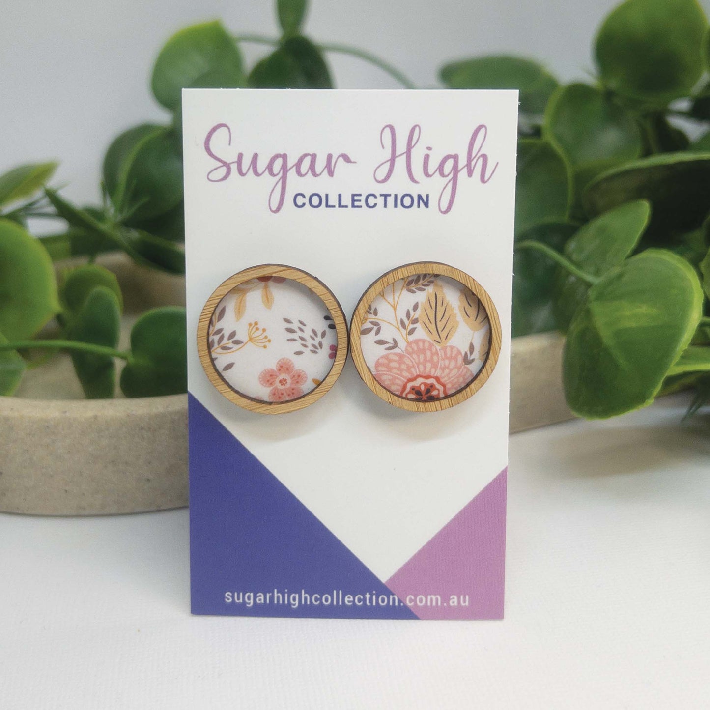 Secret Garden | Wooden Statement Stud Earrings