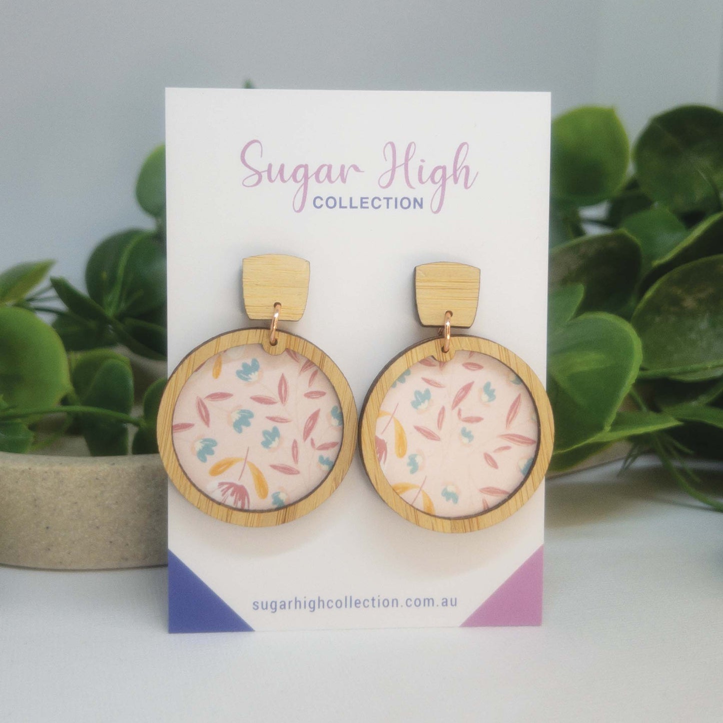 Rapunzel | Wooden Statement Stud Earrings