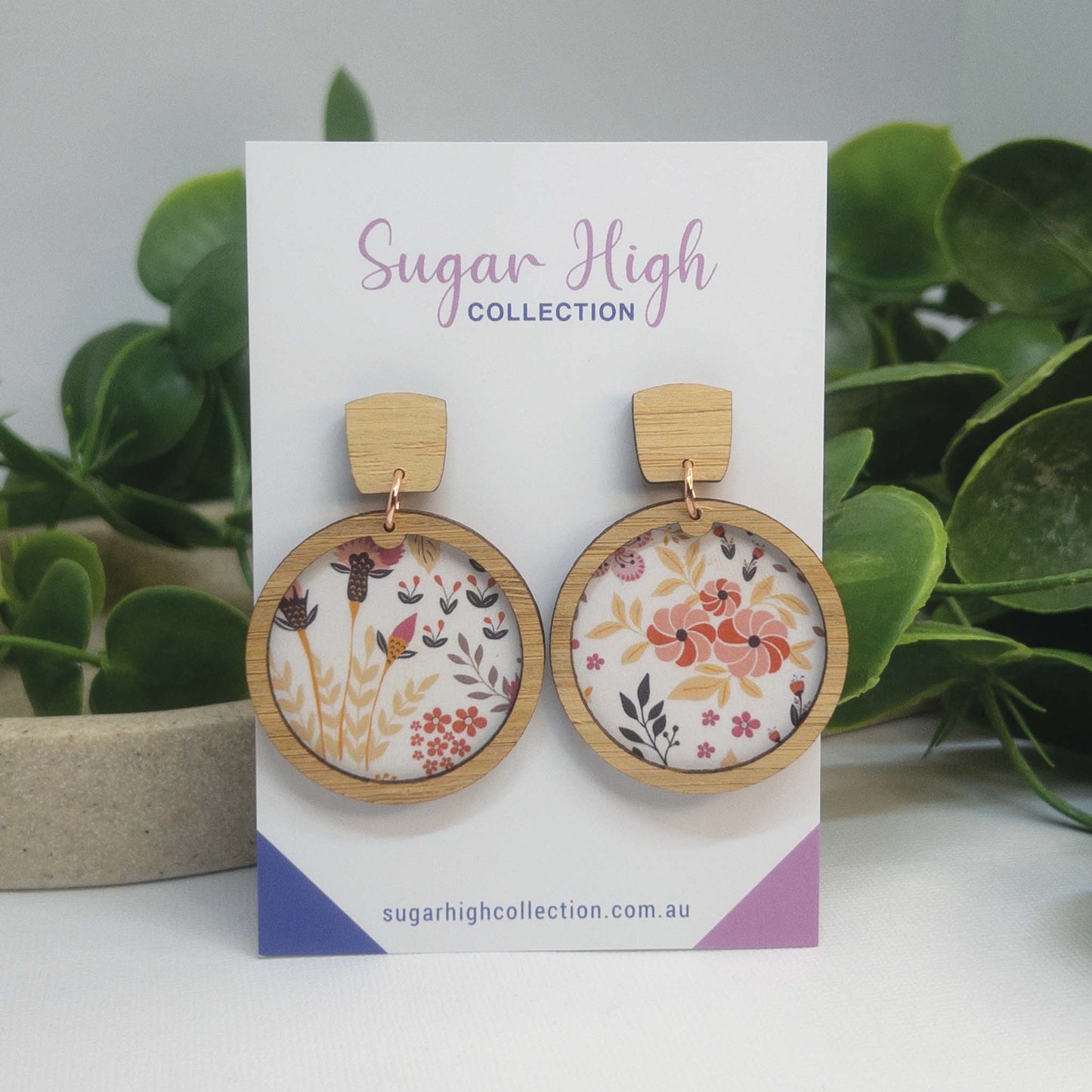 Secret Garden | Wooden Statement Stud Earrings