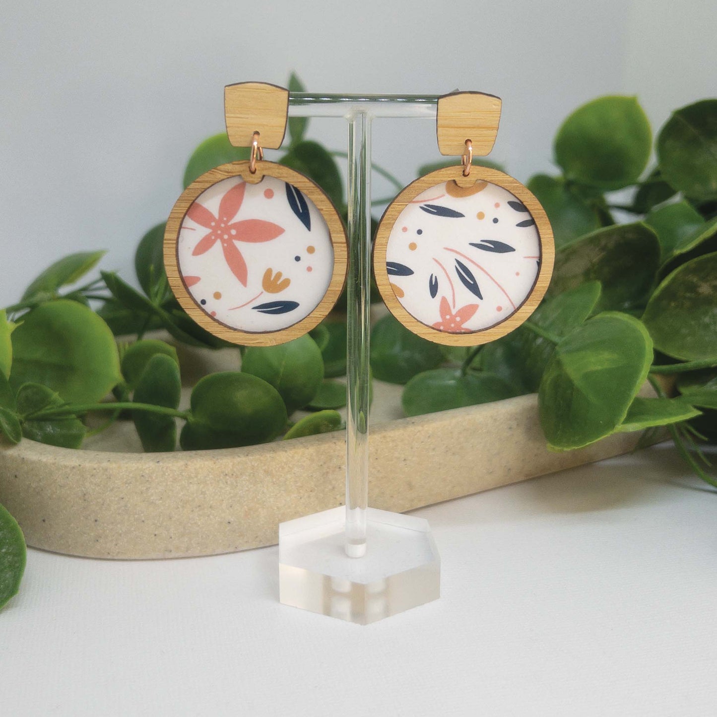 Blooms | Wooden Statement Stud Earrings
