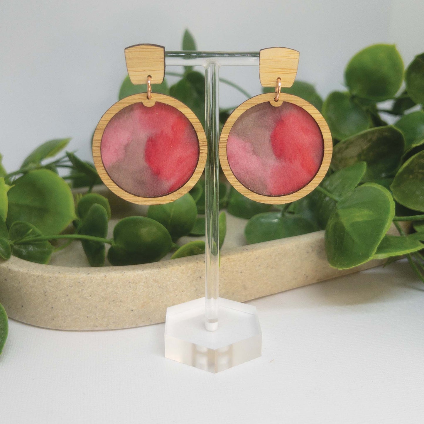 Stolen Kisses | Wooden Statement Stud Earrings
