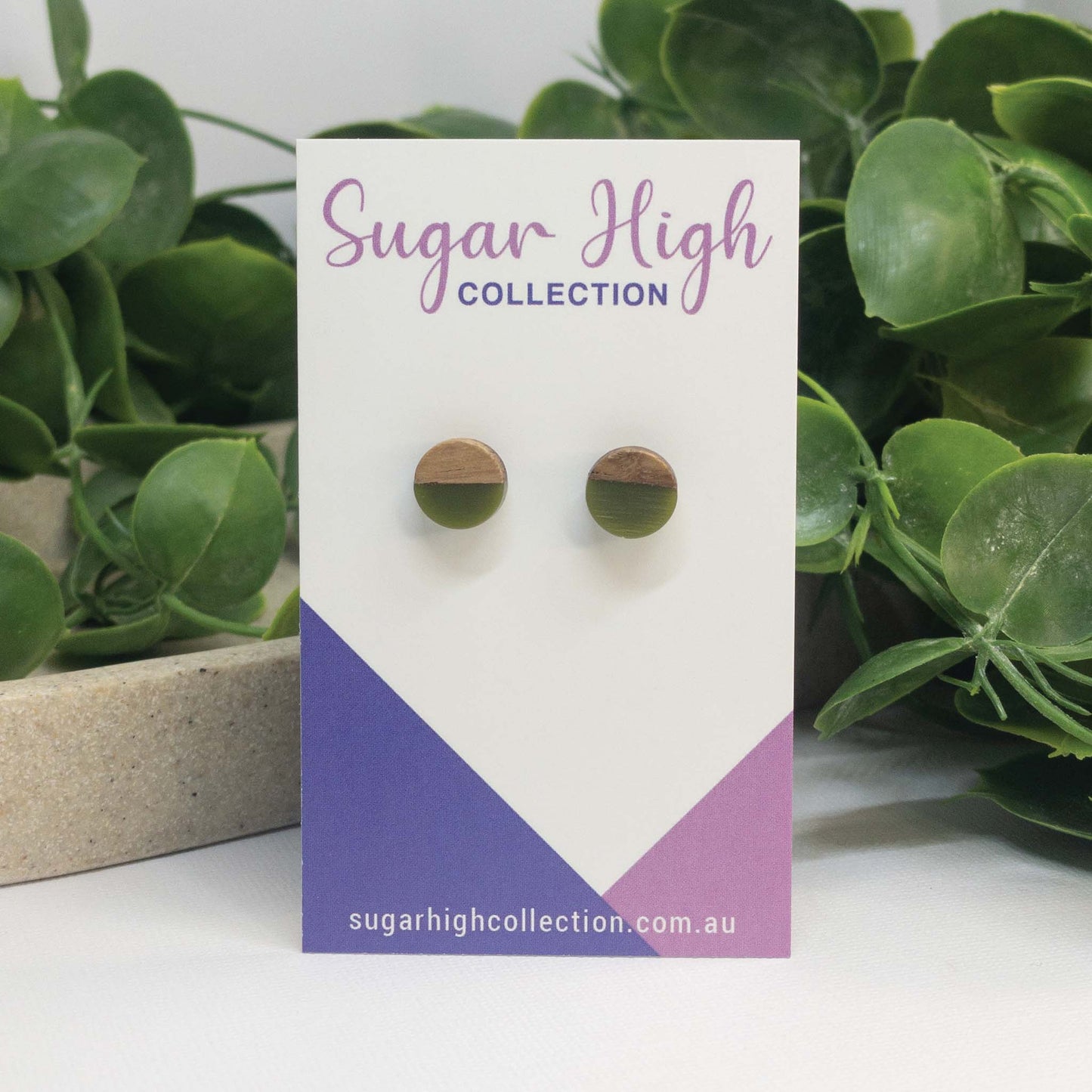 Wooden Stud Earrings