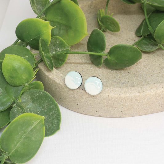 Sea Salt | Wooden Stud Earrings
