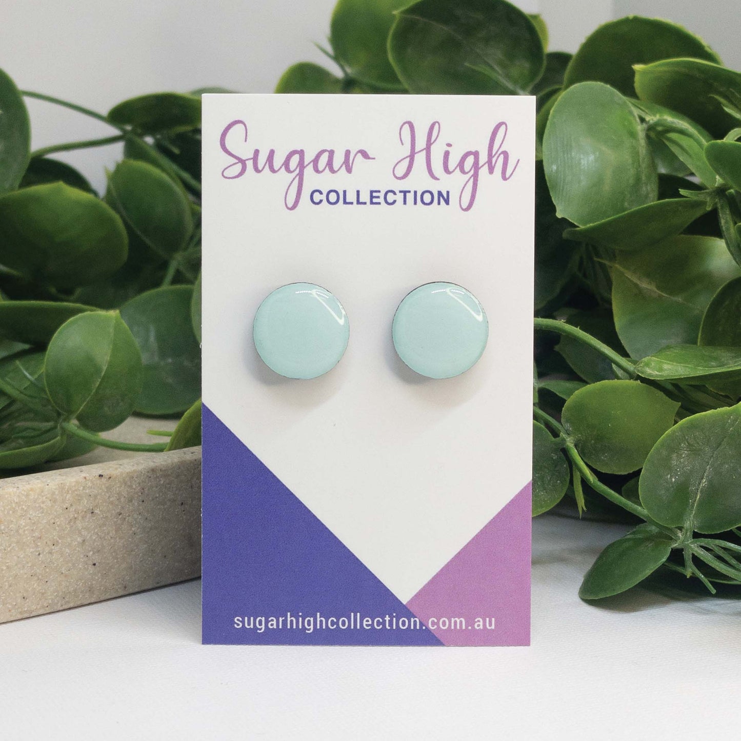 Sea Salt | Wooden Stud Earrings
