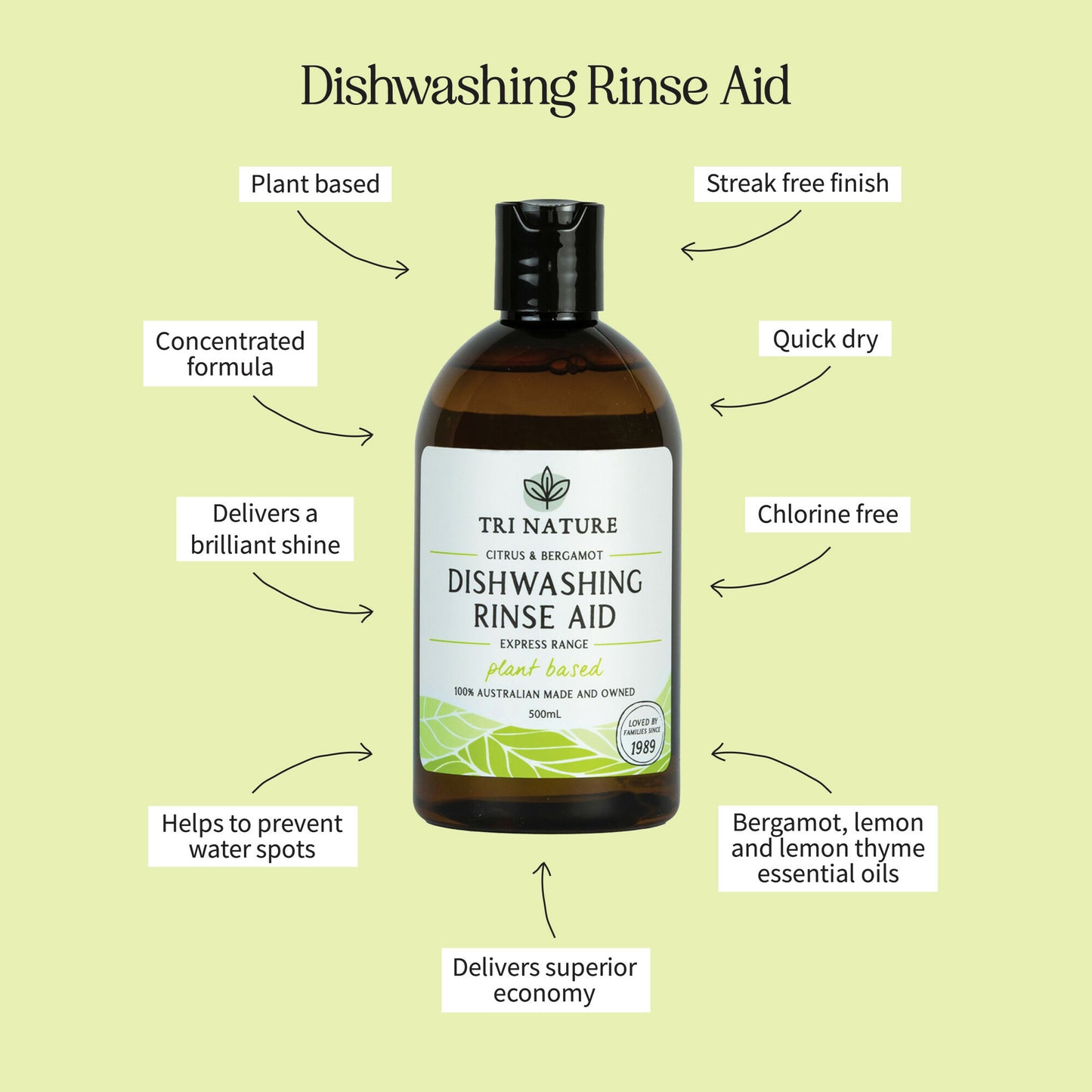 Dishwashing Rinse Aid - Citrus & Bergamot